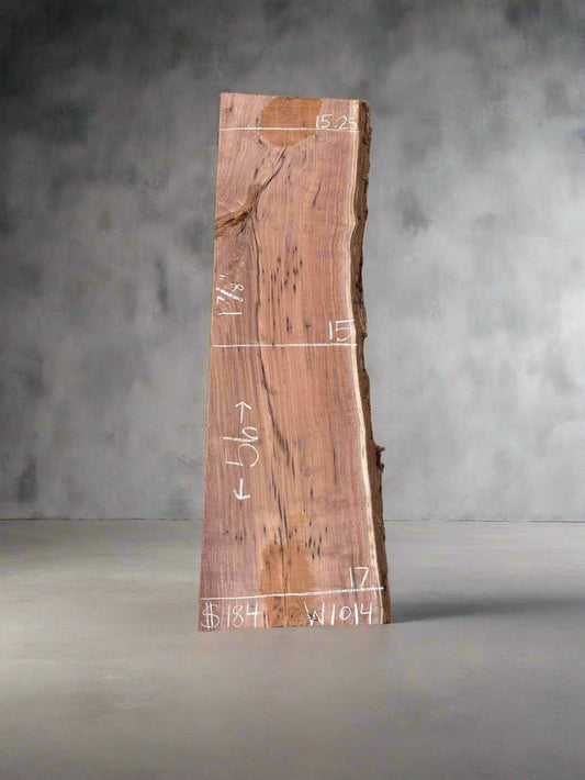8/4 Walnut Live Edge Slab #w1014