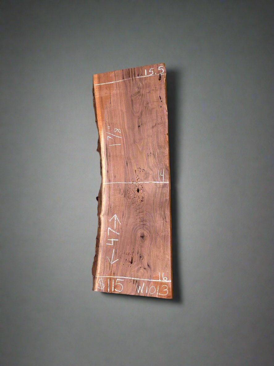 8/4 Walnut Live Edge Slab #w1013