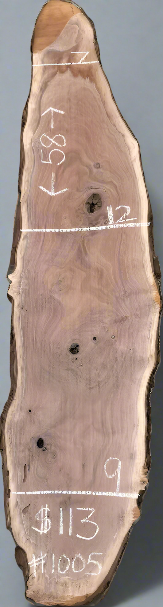 8/4 Walnut Live Edge Slab #w1005