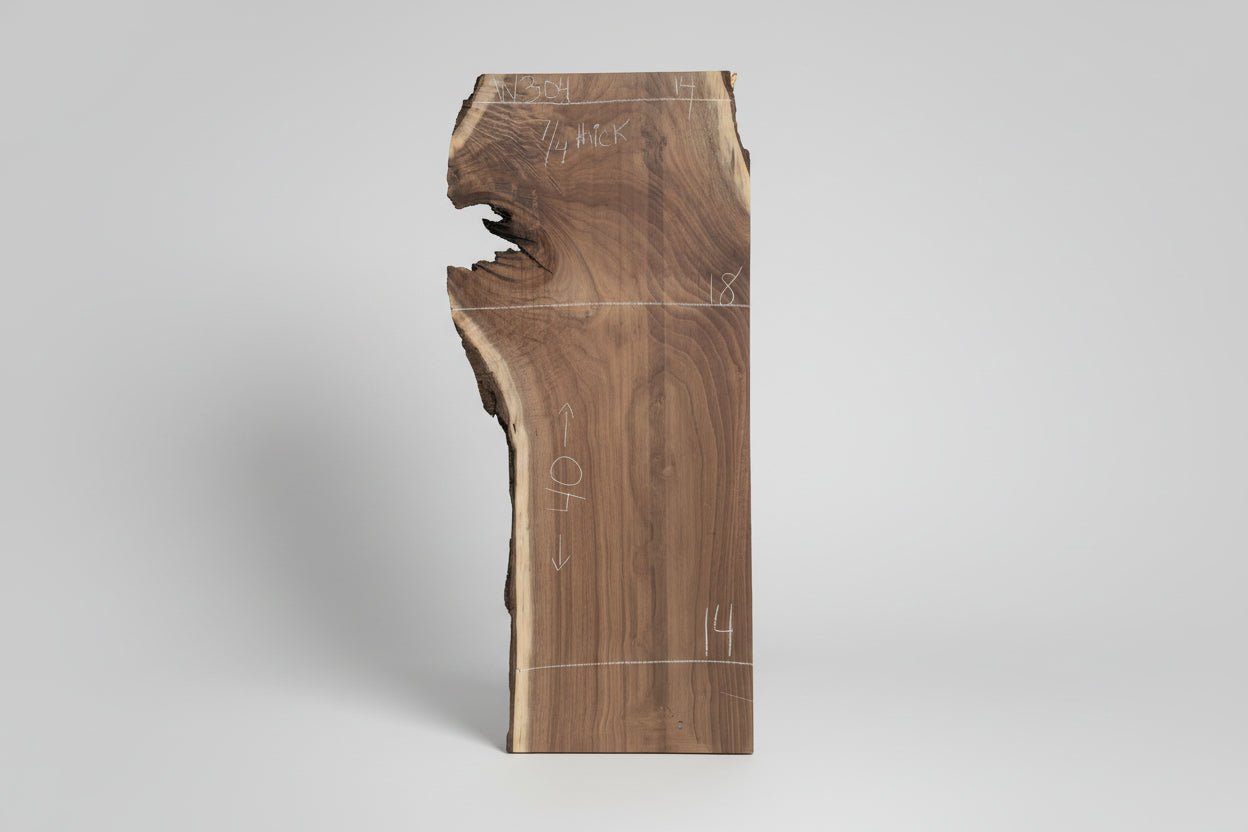 7/4 Walnut Live Edge Slab #w304