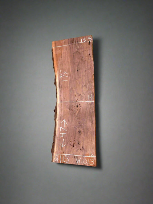 8/4 Walnut Live Edge Slab #w1013