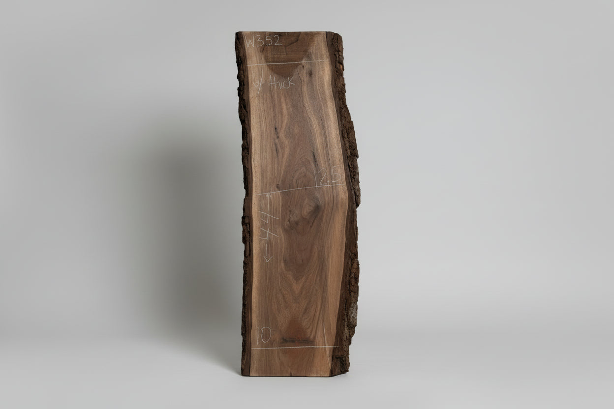 6/4 Walnut Live Edge Slab #w302