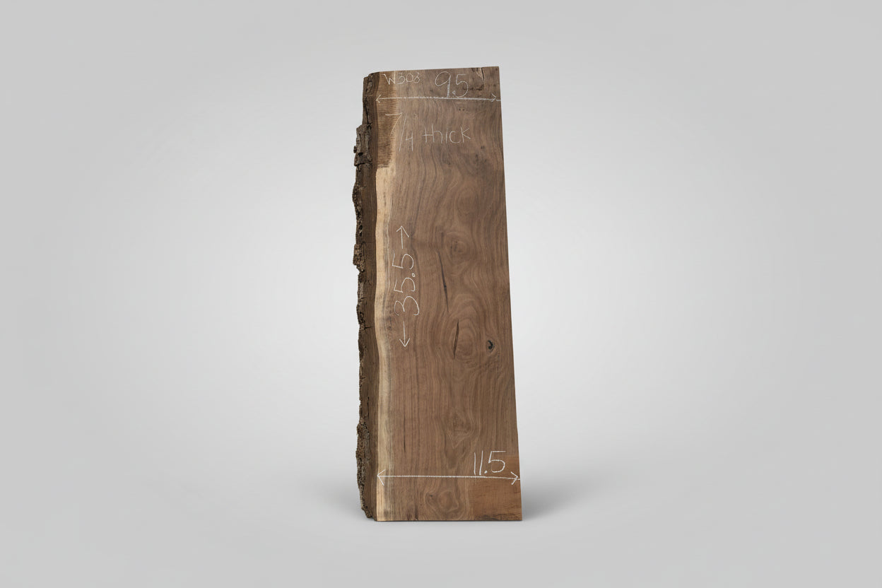 7/4 Walnut Live Edge Slab #w308