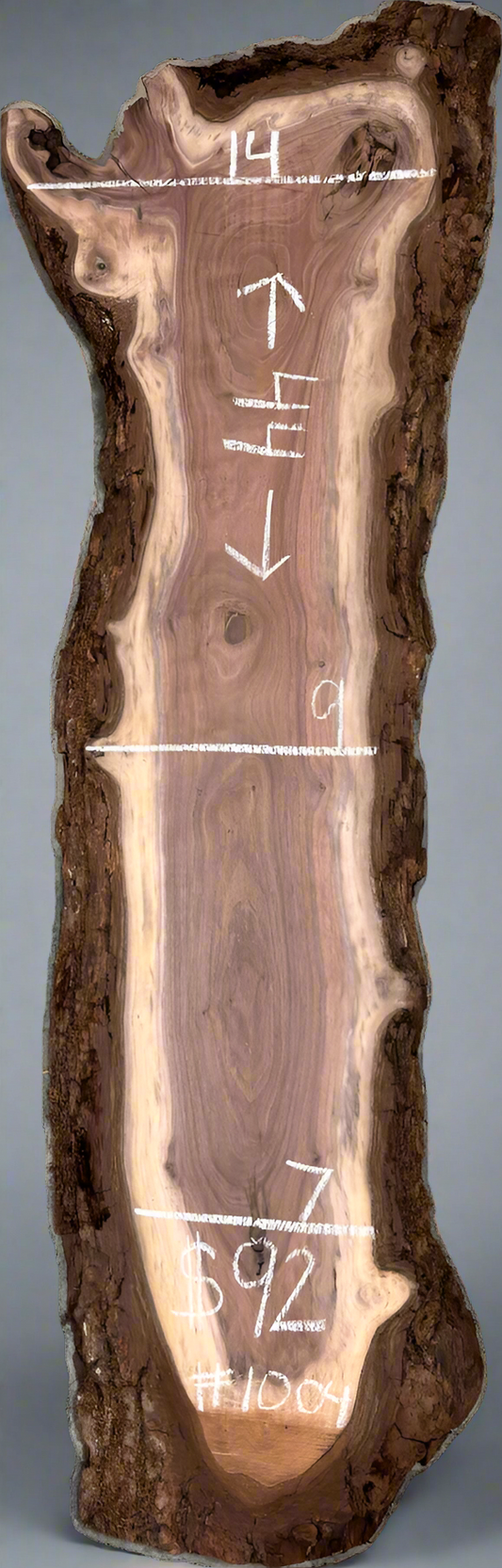 8/4 Walnut Live Edge Slab #w1004