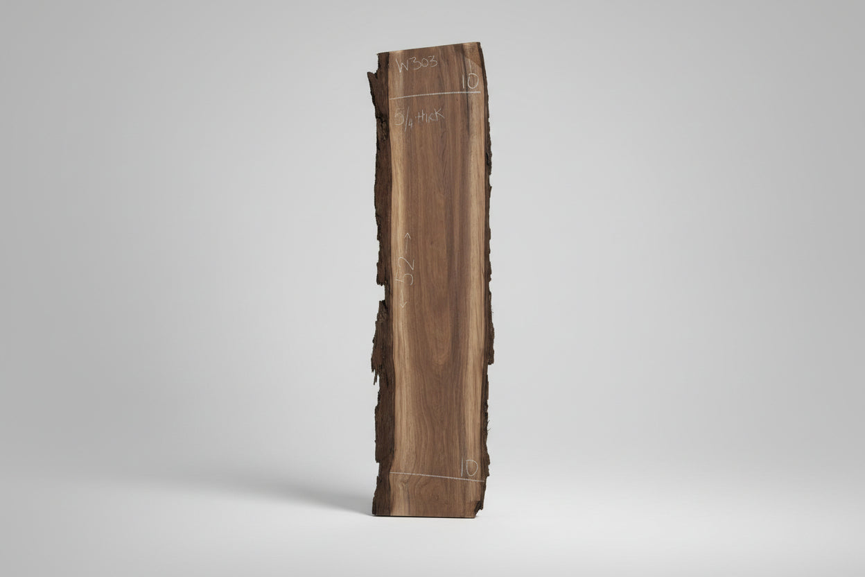 5/4 Walnut Live Edge Slab #w303