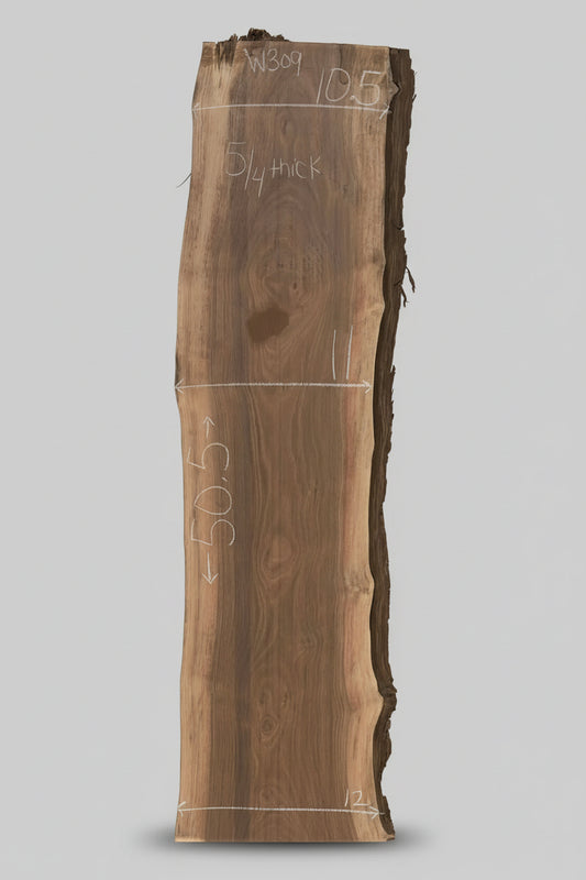 5/4 Walnut Live Edge Slab #w309